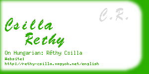 csilla rethy business card