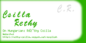 csilla rethy business card